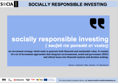 Socially responsible investing definition