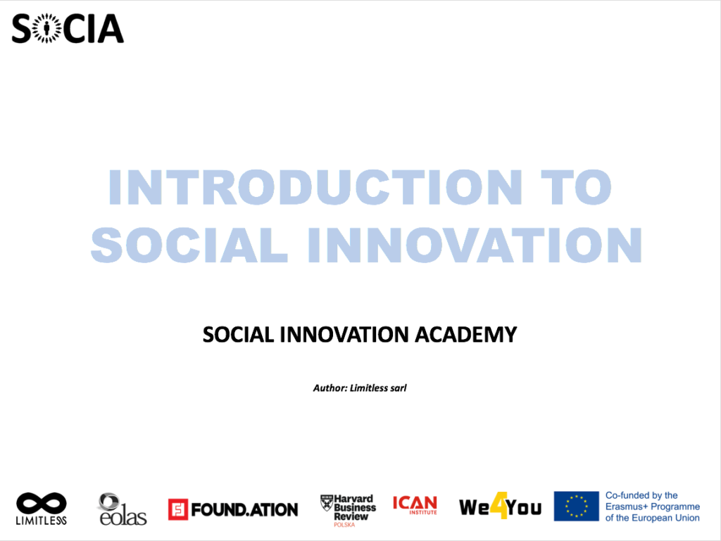 Introduction to Social Innovation by Social Innovation Academy