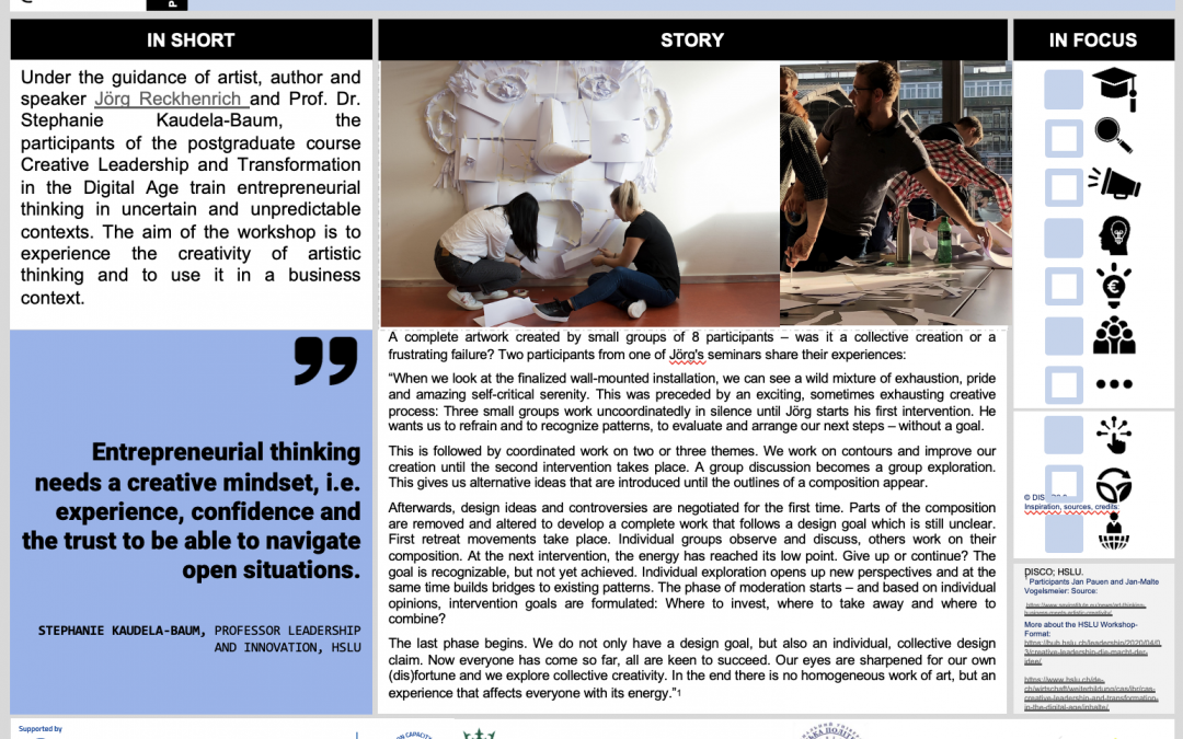 ART THINKING AND ENTREPRENEURSHIP