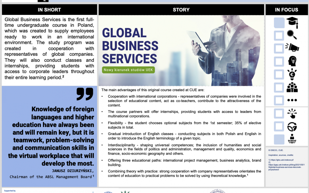 GLOBAL BUSINESS SERVICES DEGREE COURSE